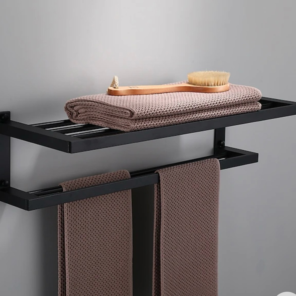 Modern Towel Rack with Brown Black oil rubbed bronze Bathroom Storage Toilet